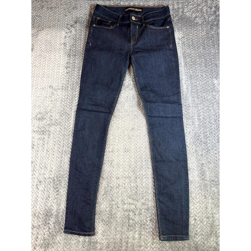Express Legging Mid Rise Jeans Womens 6L Blue Denim Skinny Leg 31 Inseam
